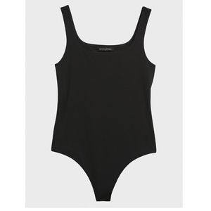 Scoop-Neck Thong Bodysuit